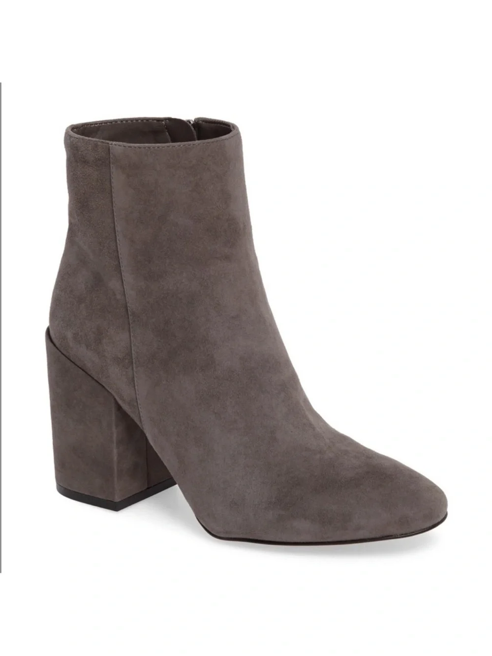 Vince Camuto Taupe Destilly Suede Block Heel Ankle Booties